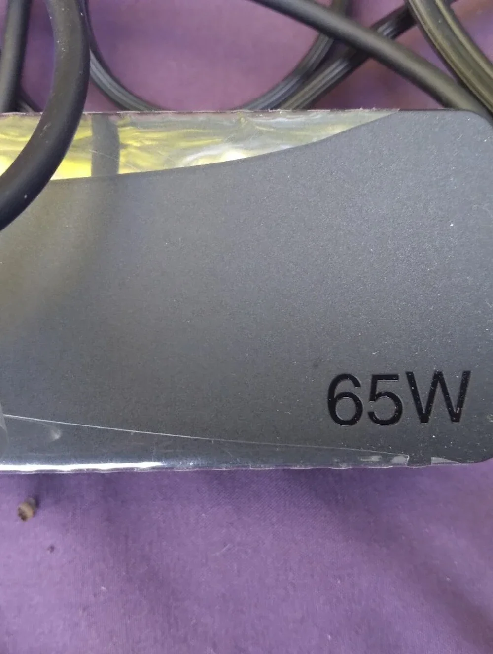 Lenovo Black AC Adapter with Yellow Tip Connector